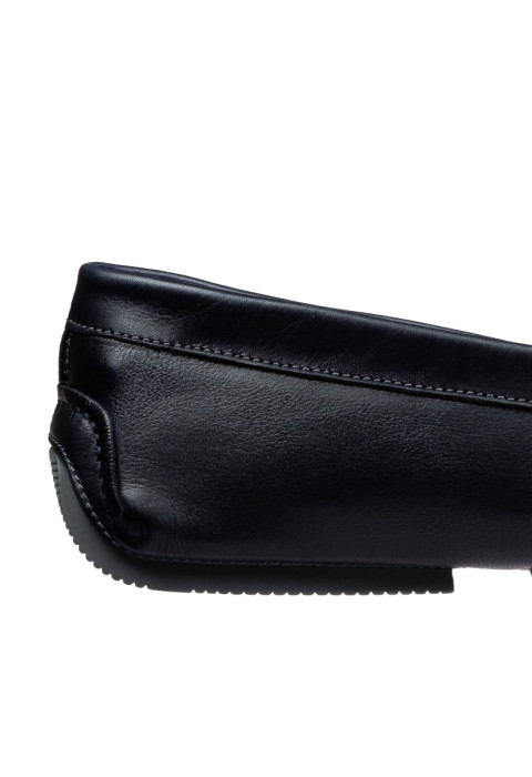 Navy gladleren Mocassin