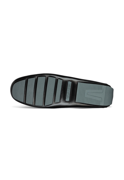 Zwart gladleren Mocassin