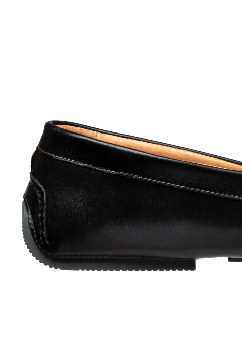 Zwart gladleren Mocassin