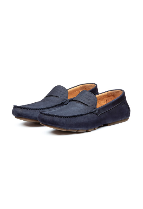 Navy nubuck Mocassin