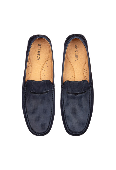 Navy nubuck Mocassin