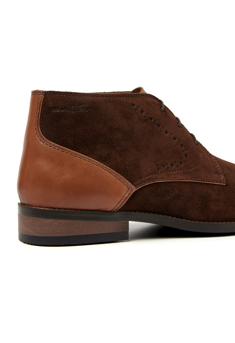 T-moro bruin Vienna halfhoge veterschoen