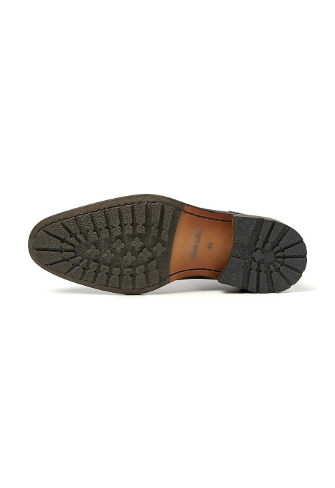 Zwart gladleren Montana chelsea boot