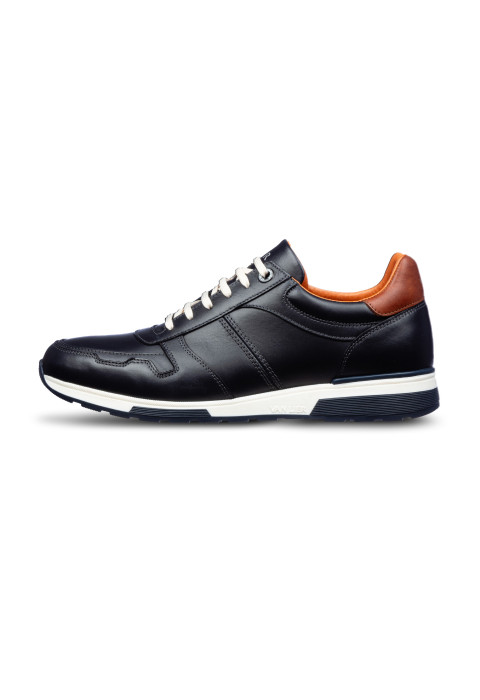 Navy gladleren Positano sneaker