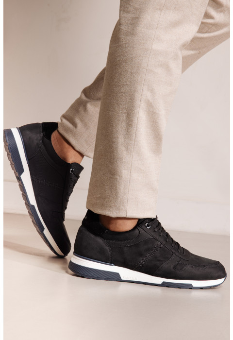 Zwart nubuck Positano sneaker