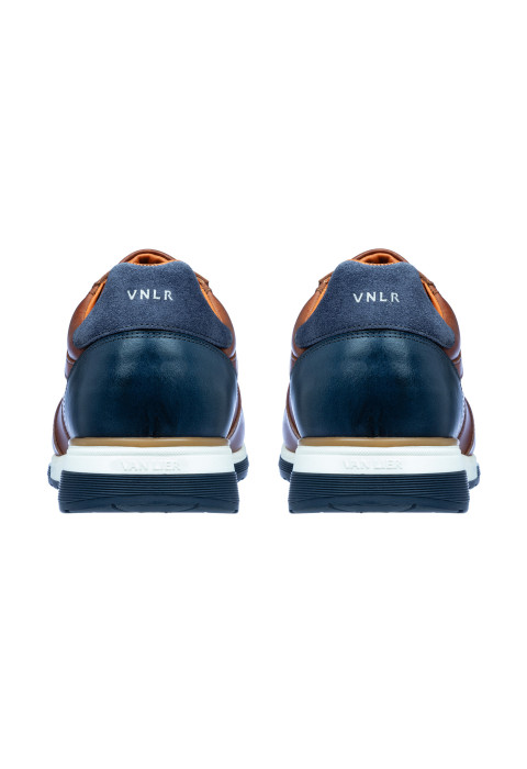 Licht cognac gladleren Positano sneaker