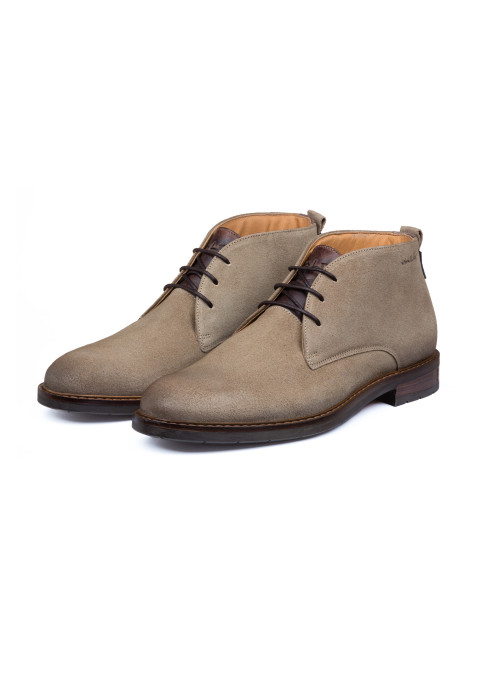 Taupe suede Boston boot