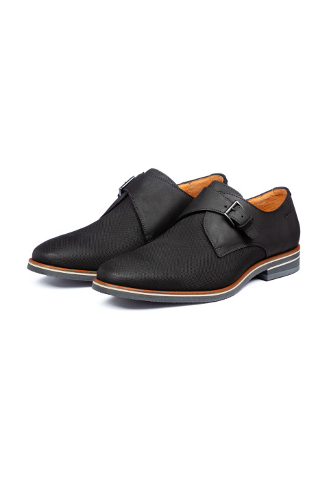 Antraciet grijs nubuck Amalfi gespschoen