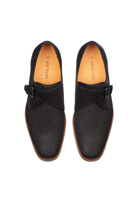 Antraciet grijs nubuck Amalfi gespschoen