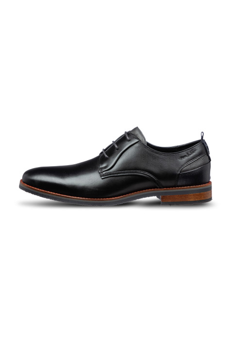 Zwart gladleren Amalfi veterschoen