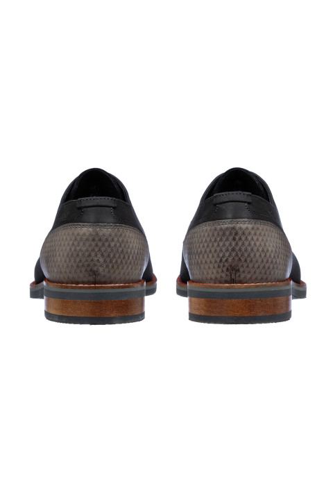 Zwart gladleren Amalfi veterschoen