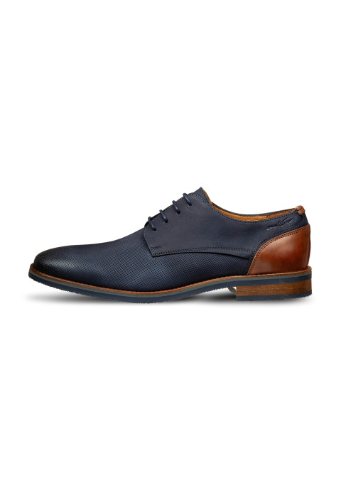 Navy blauw nubuck Amalfi veterschoen