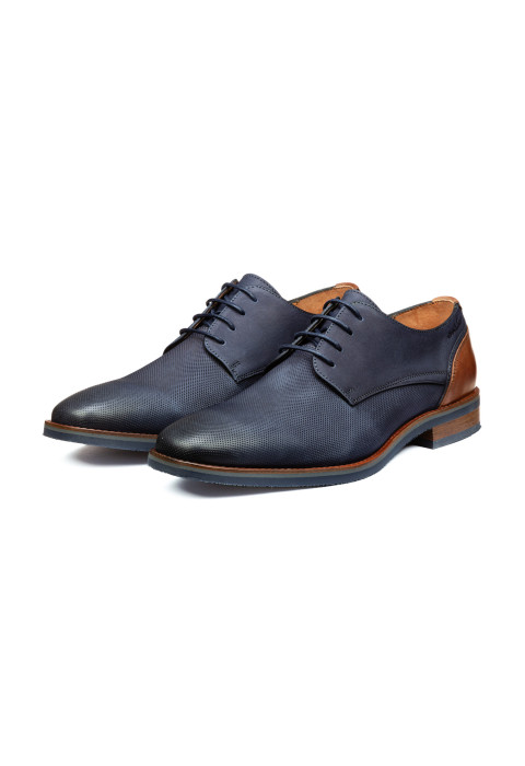 Navy blauw nubuck Amalfi veterschoen