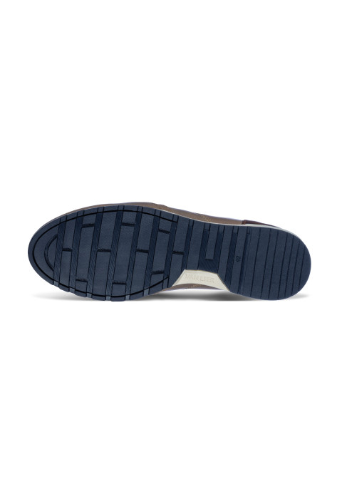 Taupe gladleren Anzano sneaker