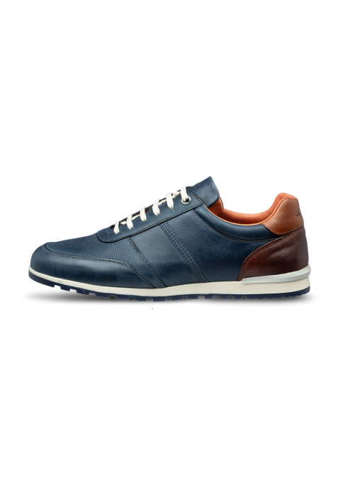 Navy gladleren Anzano sneaker