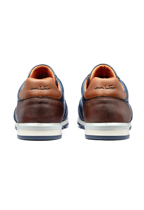 Navy gladleren Anzano sneaker