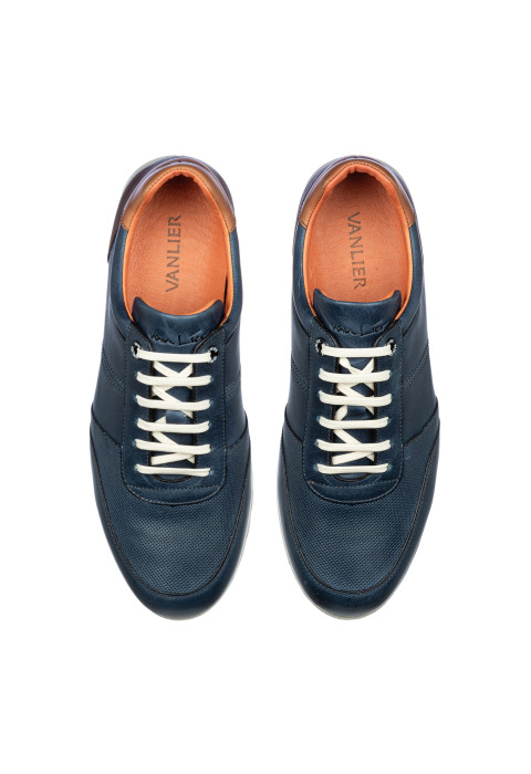 Navy gladleren Anzano sneaker