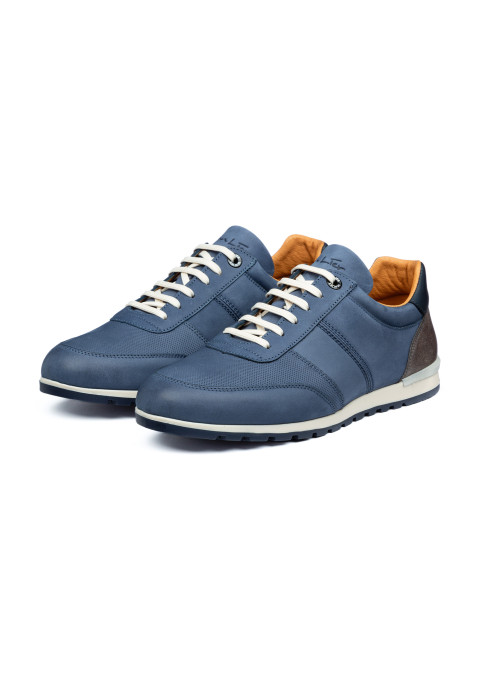 Blauw nubuck Anzano sneaker