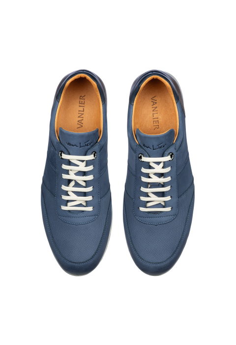 Blauw nubuck Anzano sneaker
