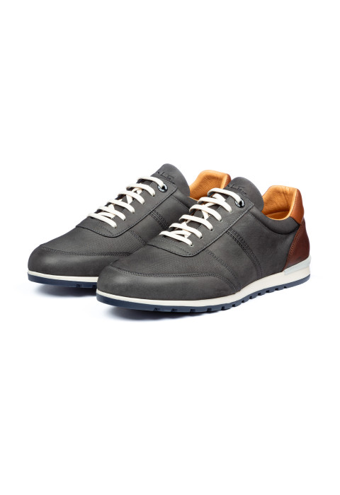 Antraciet grijs nubuck Anzano sneaker