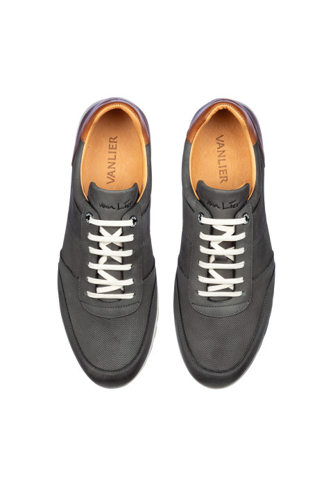 Antraciet grijs nubuck Anzano sneaker