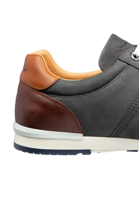 Antraciet grijs nubuck Anzano sneaker
