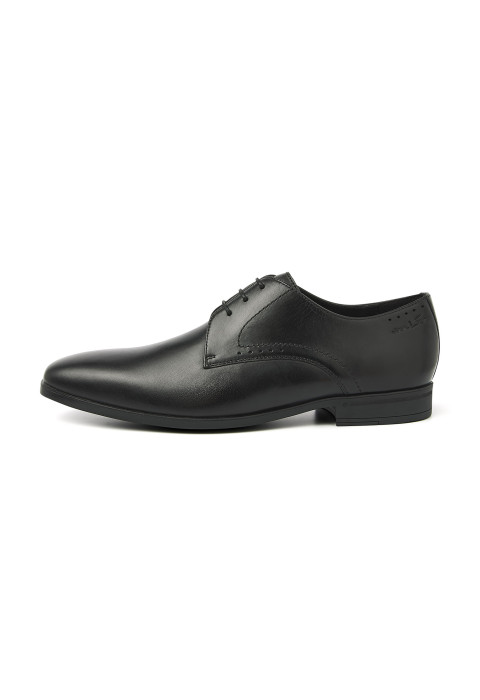 Zwart gladleren Portofino veterschoen