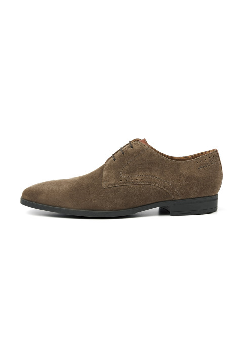 Taupe suede Portofino veterschoen