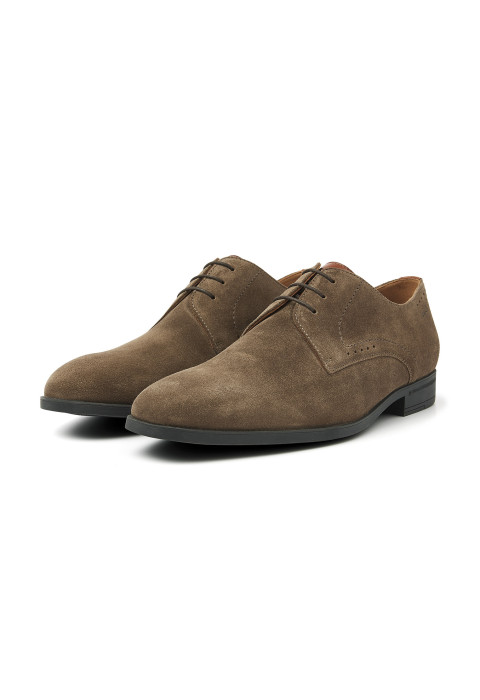 Taupe suede Portofino veterschoen