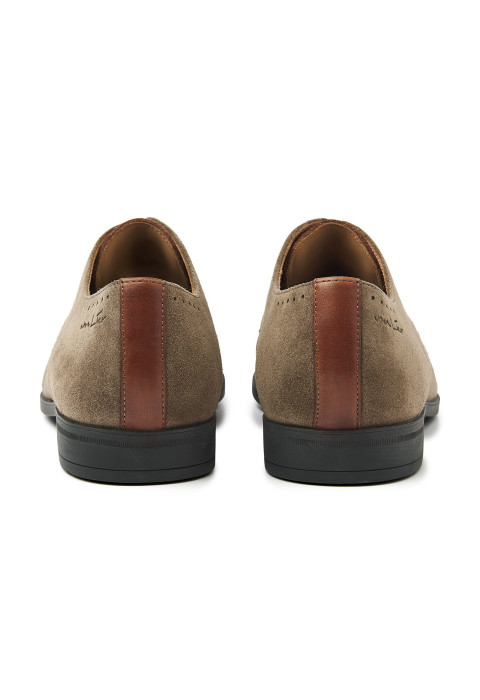 Taupe suede Portofino veterschoen