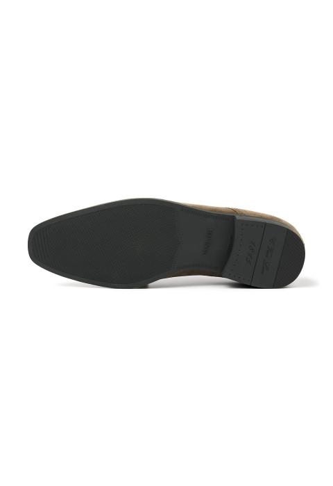 Taupe suede Portofino veterschoen
