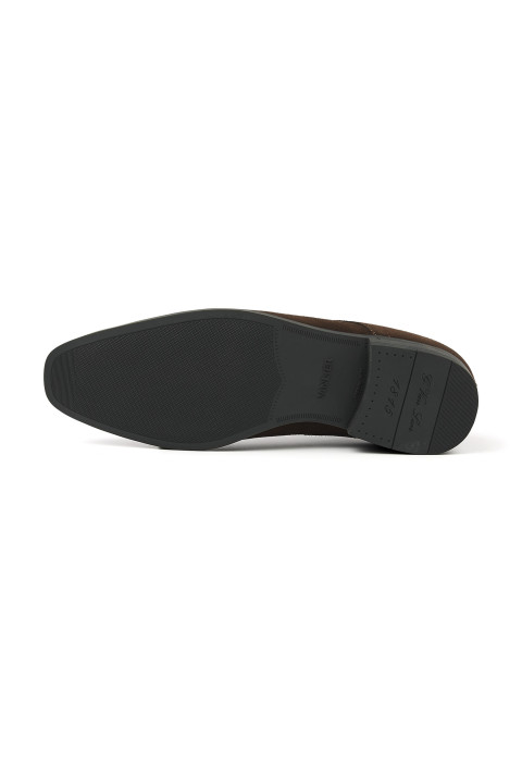 Testa di Moro bruin suede Portofino halfhoge veterschoen