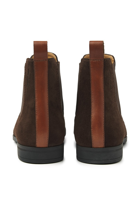 Testa di Moro bruin suède Portofino Chelsea boot