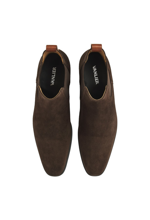 Testa di Moro bruin suède Portofino Chelsea boot