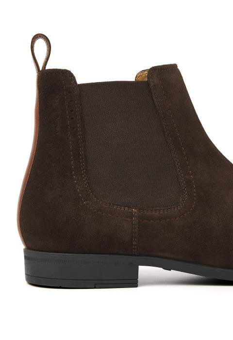 Testa di Moro bruin suède Portofino Chelsea boot