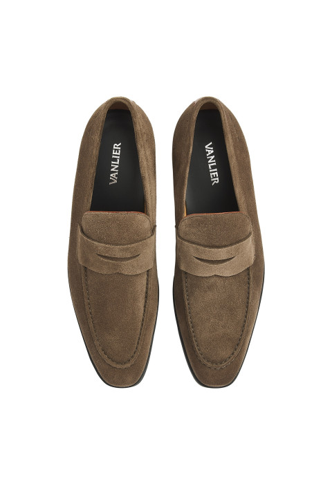 Taupe suede  Portofino loafer