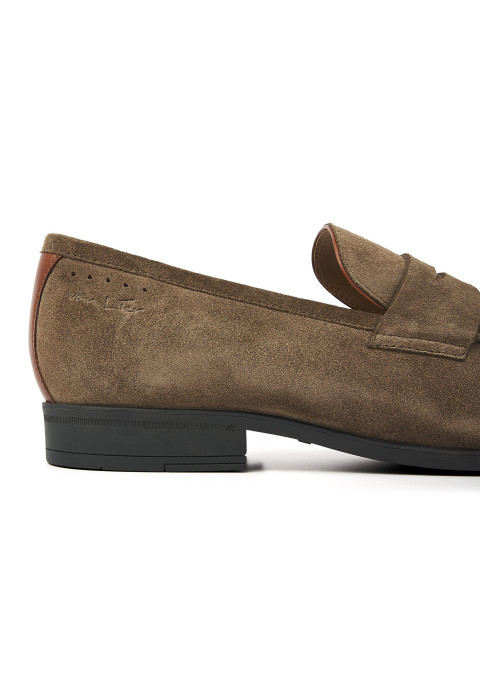 Taupe suede  Portofino loafer