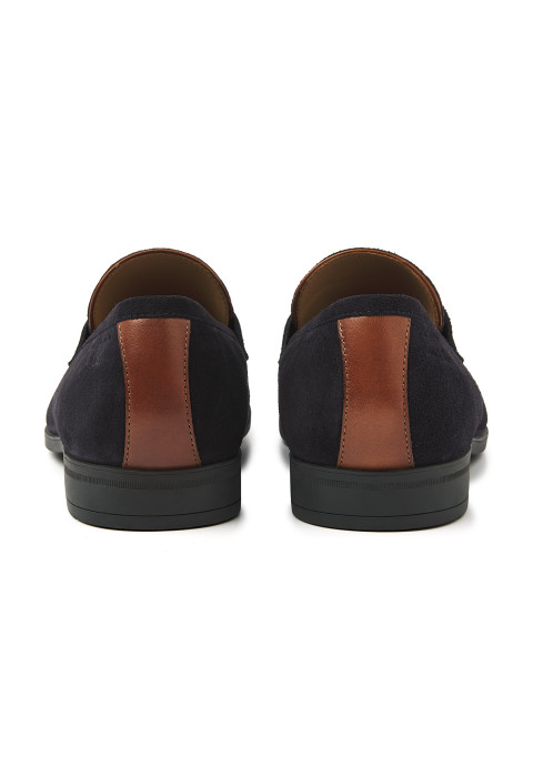 Navy suede Portofino loafer