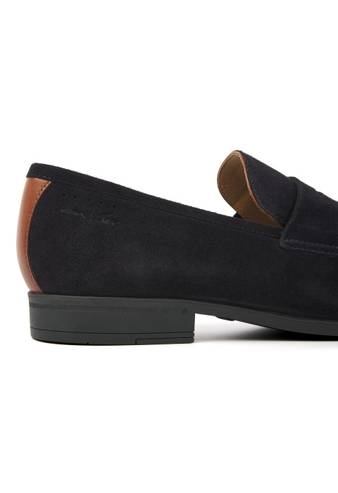 Navy suede Portofino loafer