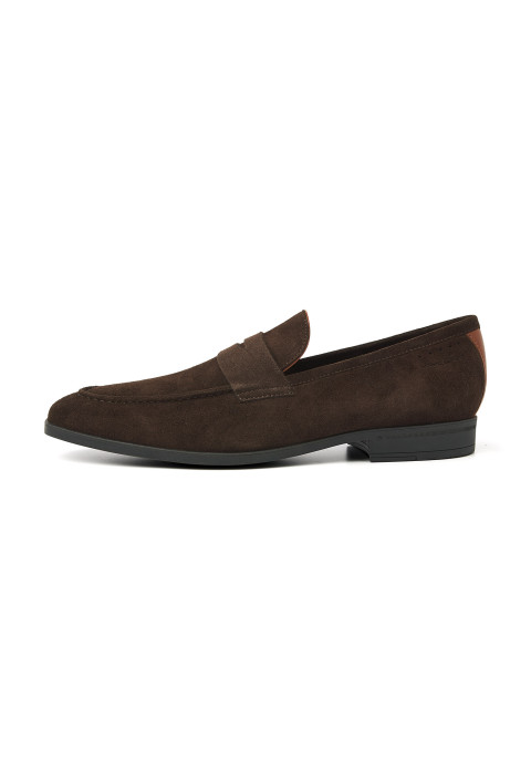 Testa di Moro bruin suède Portofino loafer