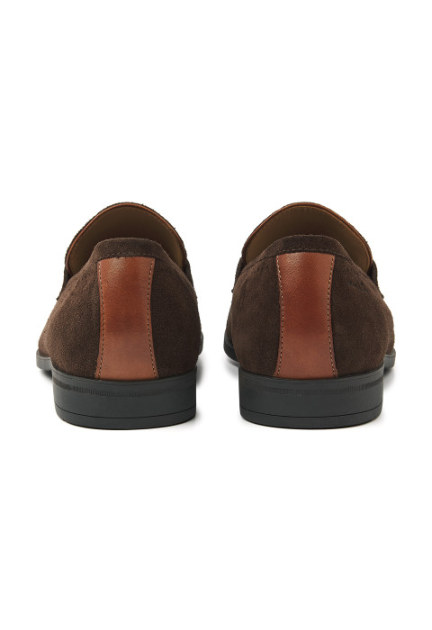 Testa di Moro bruin suède Portofino loafer