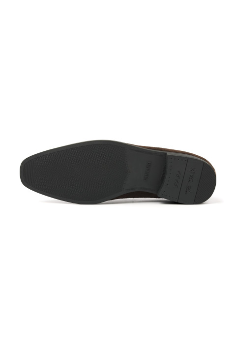 Testa di Moro bruin suède Portofino loafer