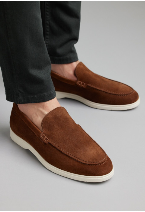 Licht bruin suède Ascona loafer