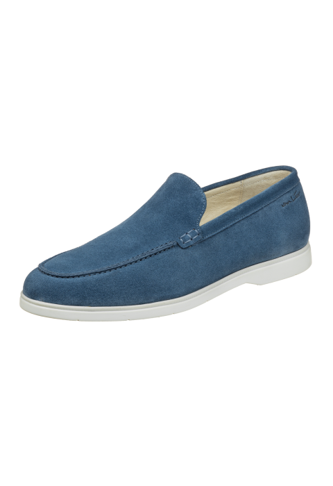 Blauw suède Ascona loafer