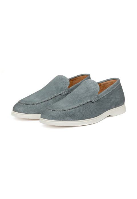 Grijs blauw suède Ascona loafer