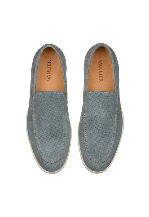 Grijs blauw suède Ascona loafer