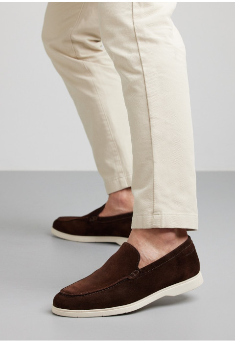 Donker bruin suède Ascona loafer