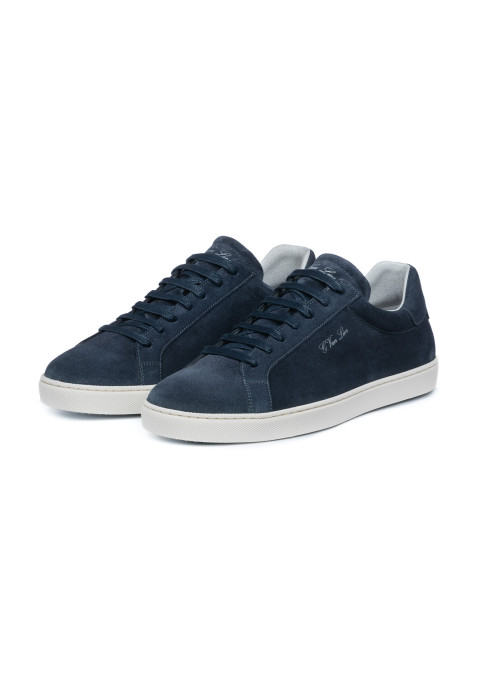 Navy blauw suède Napoli sneaker