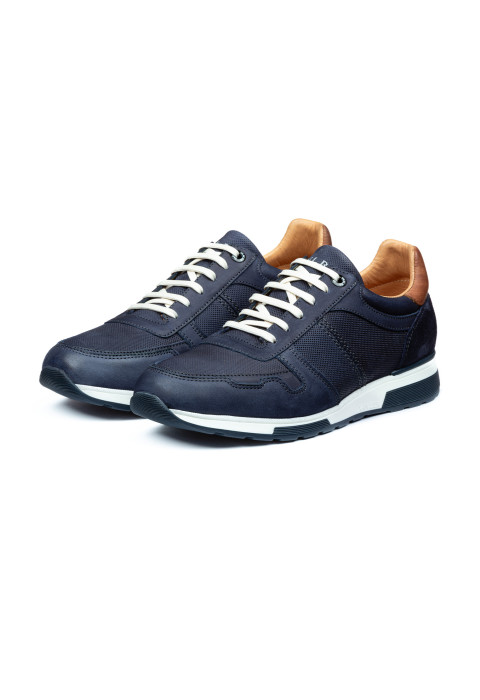 Navy blauw nubuck Positano sneaker