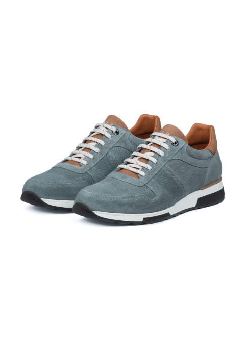 Grijs blauw suède Positano sneaker